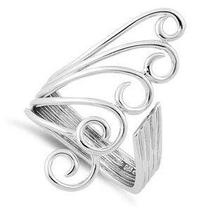 Sterling Silver Retro Crashing Waves Ring